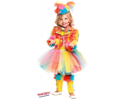 Costume di carnevale PAGLIACCETTA PRESTIGE NEONATA